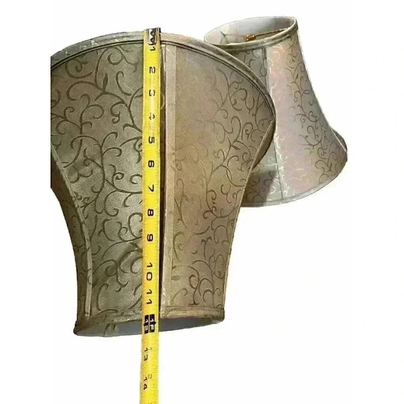 Aspen Creative Transitional Bell Shape Spider Construction Lamp Shads Set Of 2 - Picture 6 of 7